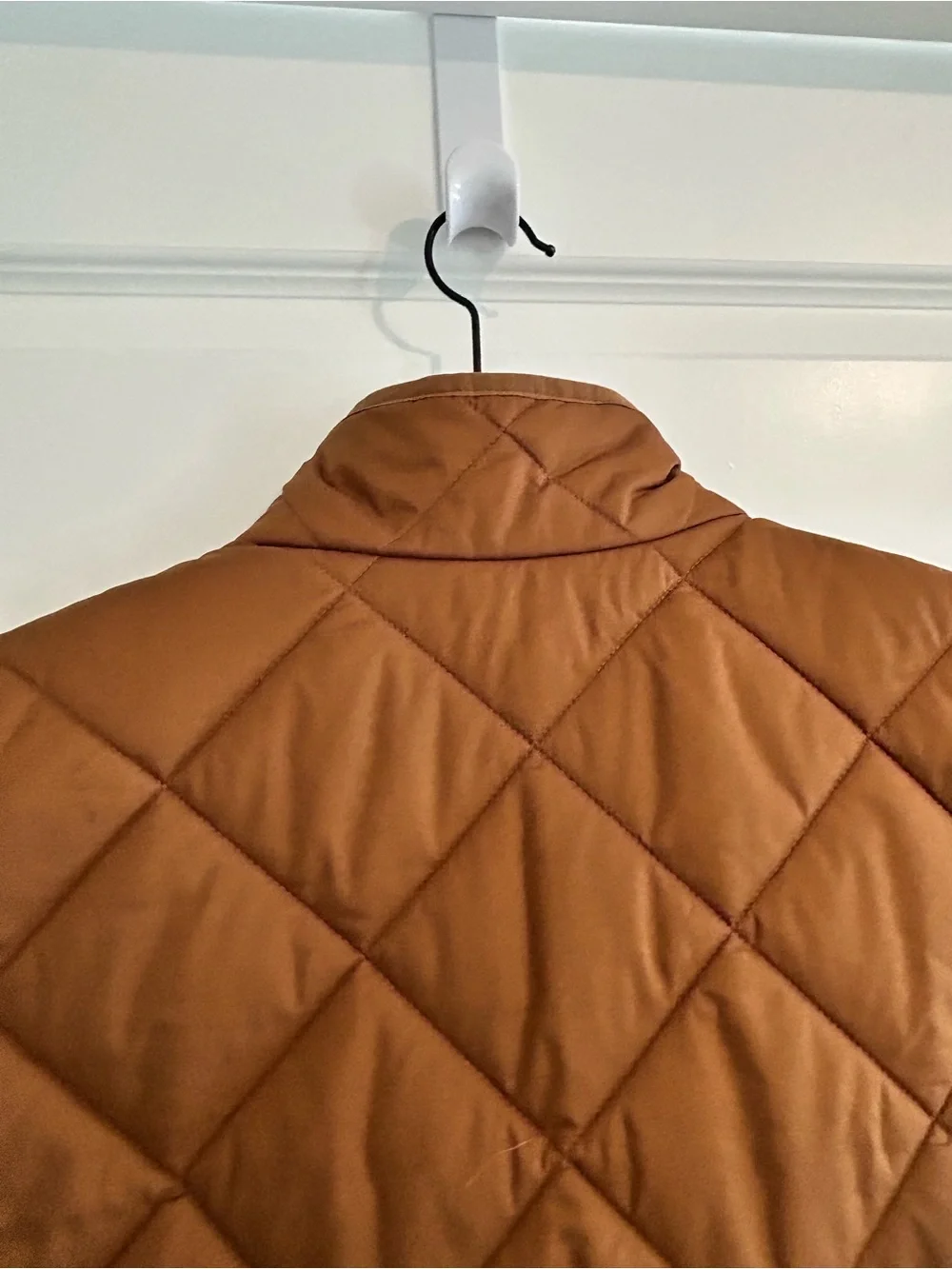 J Crew Quilted Vest Chestnut Brown with Gold Accents Size XL